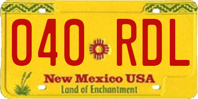 NM license plate 040RDL