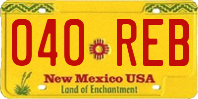 NM license plate 040REB