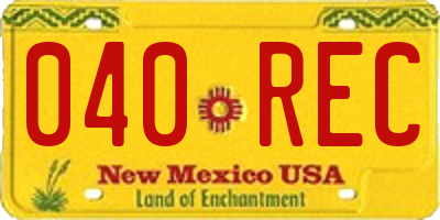 NM license plate 040REC