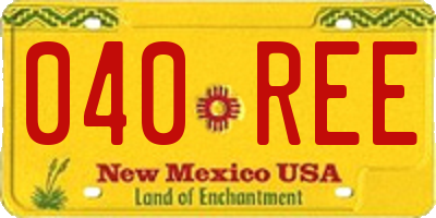 NM license plate 040REE