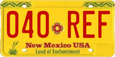 NM license plate 040REF