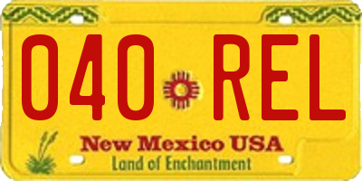 NM license plate 040REL