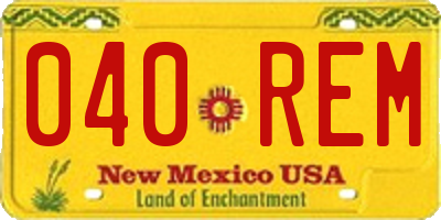 NM license plate 040REM
