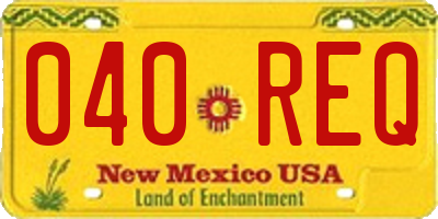 NM license plate 040REQ