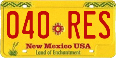 NM license plate 040RES
