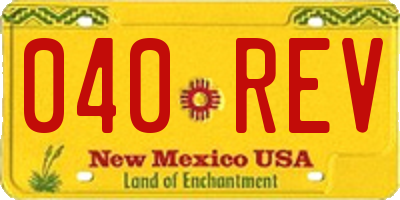 NM license plate 040REV