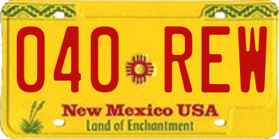 NM license plate 040REW