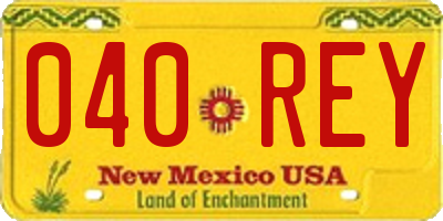 NM license plate 040REY