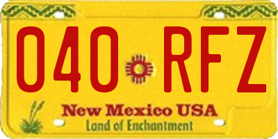 NM license plate 040RFZ
