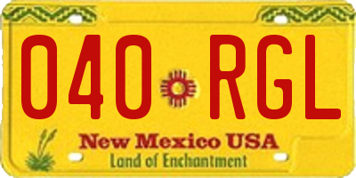 NM license plate 040RGL