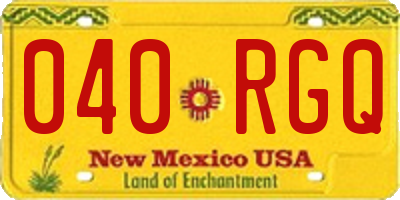 NM license plate 040RGQ
