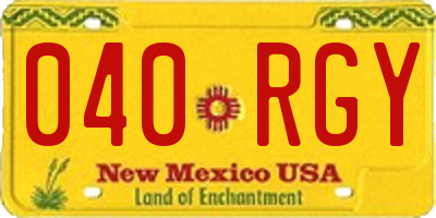 NM license plate 040RGY
