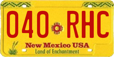 NM license plate 040RHC