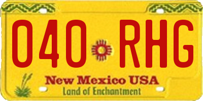 NM license plate 040RHG