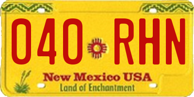 NM license plate 040RHN