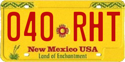 NM license plate 040RHT