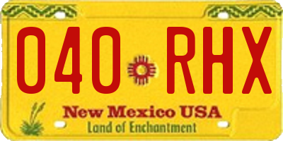 NM license plate 040RHX