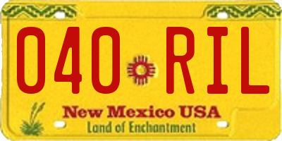 NM license plate 040RIL