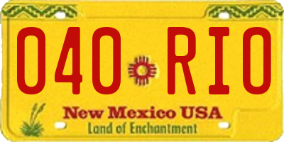 NM license plate 040RIO