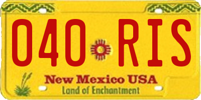 NM license plate 040RIS