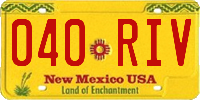 NM license plate 040RIV