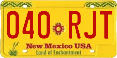 NM license plate 040RJT
