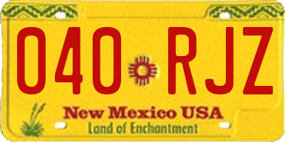 NM license plate 040RJZ
