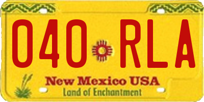 NM license plate 040RLA