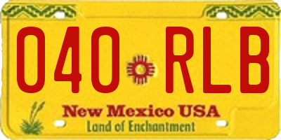 NM license plate 040RLB