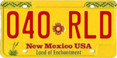 NM license plate 040RLD