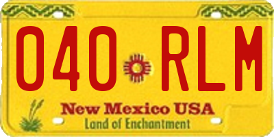 NM license plate 040RLM