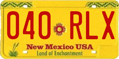 NM license plate 040RLX