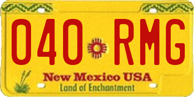 NM license plate 040RMG
