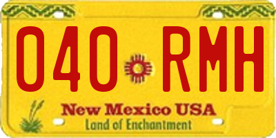NM license plate 040RMH