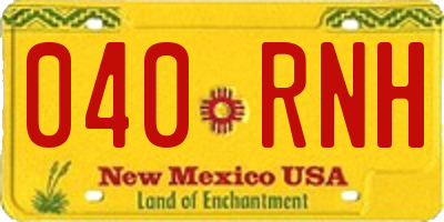 NM license plate 040RNH