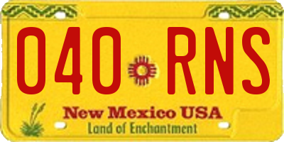 NM license plate 040RNS
