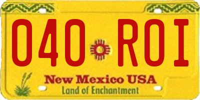 NM license plate 040ROI