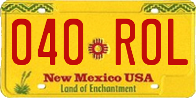 NM license plate 040ROL