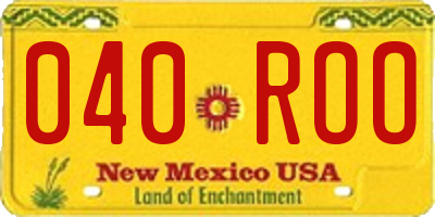 NM license plate 040ROO