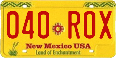 NM license plate 040ROX