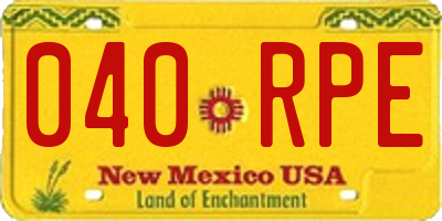 NM license plate 040RPE