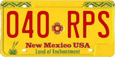 NM license plate 040RPS