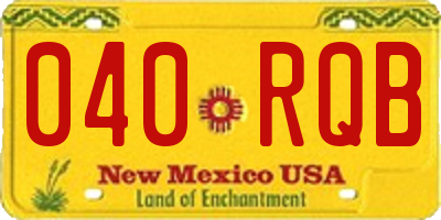 NM license plate 040RQB