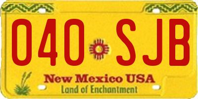 NM license plate 040SJB
