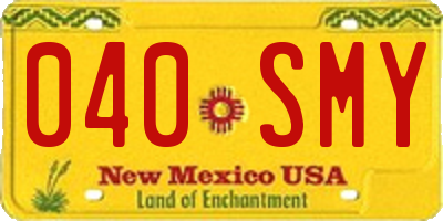 NM license plate 040SMY