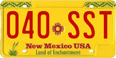 NM license plate 040SST