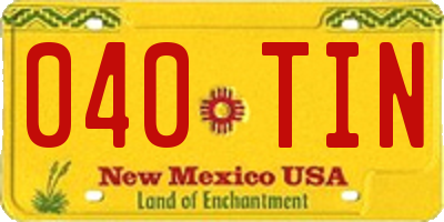 NM license plate 040TIN