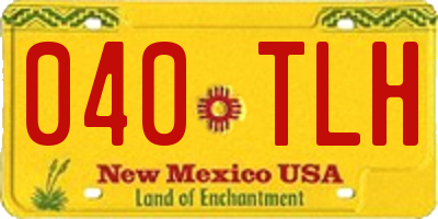 NM license plate 040TLH