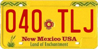 NM license plate 040TLJ
