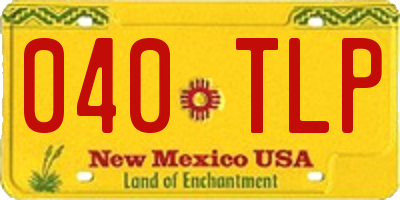 NM license plate 040TLP
